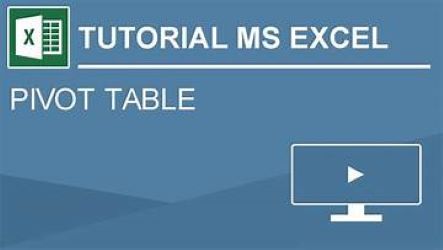 Cara Pivot Table Excel