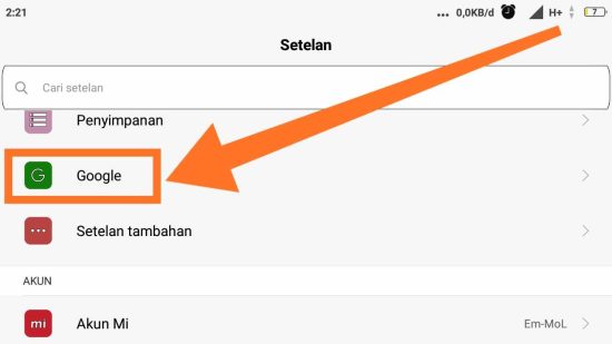 Cara Logout Gmail di HP Xiaomi