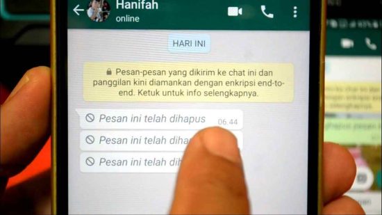 Cara Melihat Pesan WA yang Dihapus