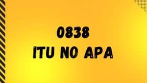 0838 Itu No Apa