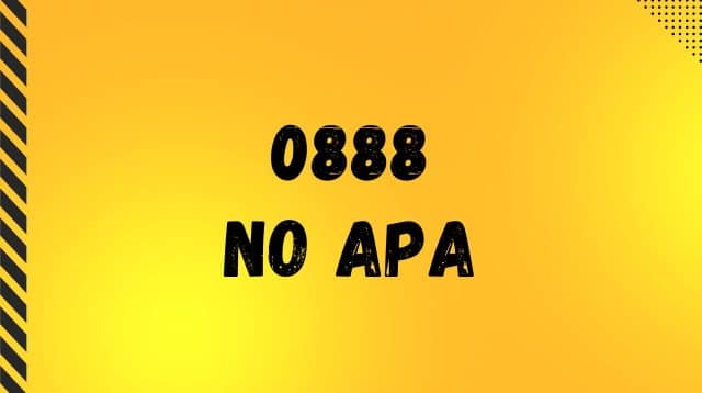 0888 No Apa