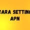 Cara Setting APN